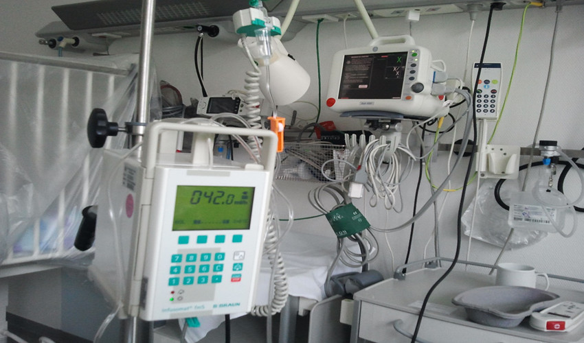 Photo of medical equipment in hospital ward setting