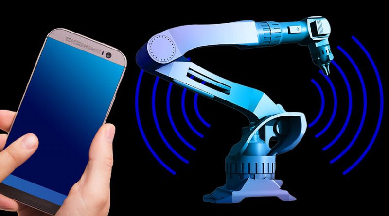 mobile phone and robot arm