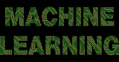 The words 'machine learning' with an etched PCB font