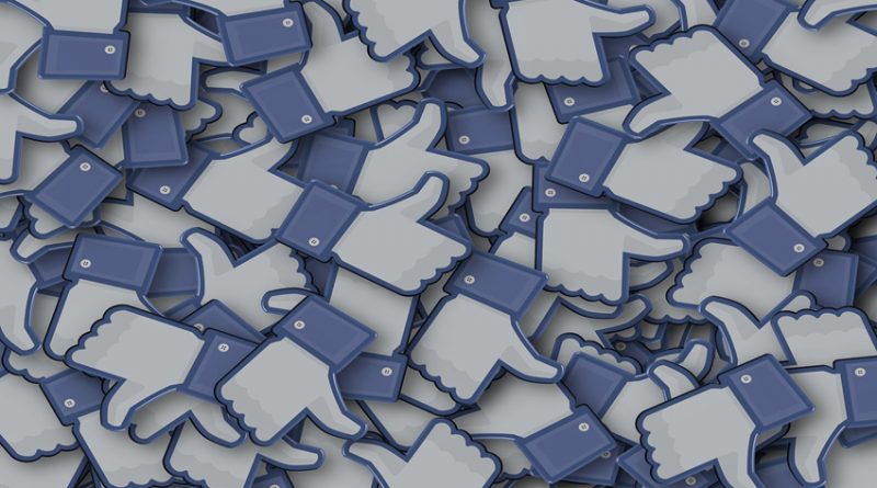A pile of Facebook logo thumbs
