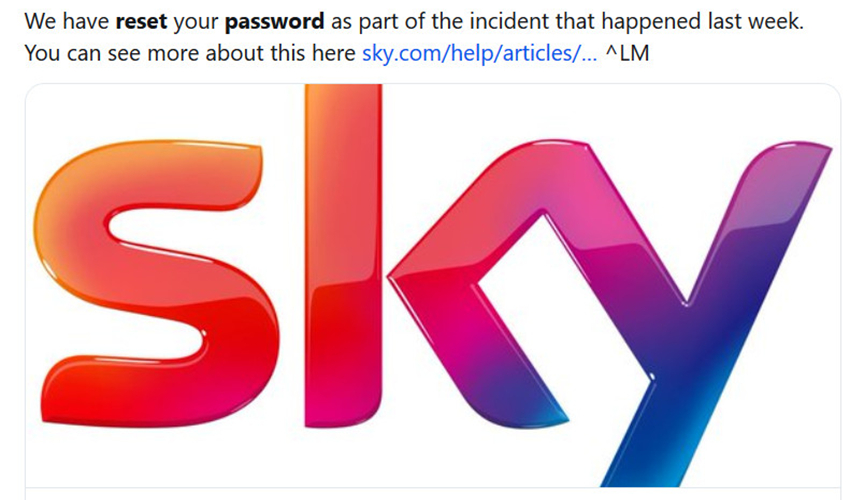 Sky Customers Forced To Reset Passwords, Has There Been A Breach?